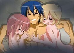 1boy 2girls artist_request incest lucky_star patricia_martin satoda_shouji sojiro_izumi tagme threesome uncle_and_niece yutaka_kobayakawa