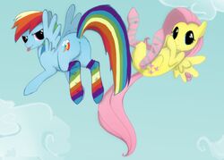 fluttershy_(mlp) friendship_is_magic iluq my_little_pony rainbow_dash_(mlp) smooth_skin