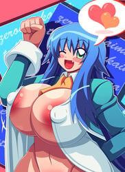 blue_hair blush clothing erect_nipples erect_nipples_under_clothes large_breasts sylfid tagme the_familiar_of_zero zero_no_tsukaima