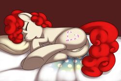 anus ass bed closed_eyes color female friendship_is_magic furry kloudmutt my_little_pony on_side open_mouth peeing peeing_self pussy red_hair sleeping solo tagme twist_(mlp) urinating urinating_female urination urine urine_stain watersports