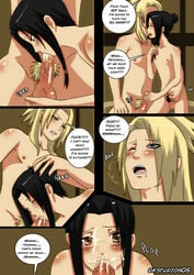 2boys anal anal_sex black_hair blonde_hair blush comic command_to_swallow cum cum_in_mouth deidara deviantart dk_studios dkstudios05 erection fellatio gay haku_(naruto) human human_only long_hair male male_only moaning multiple_boys multiple_males naruto naruto_(classic) naruto_shippuden nude on_side open_mouth oral penis sex short_hair yaoi