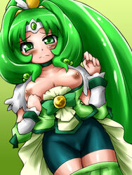 blush clothing medium_breasts midorikawa_nao pretty_cure shorts smile_precure tagme yu_cat