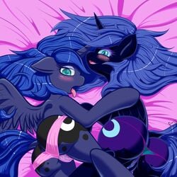 alicorn ass blush equine female friendship_is_magic horn jasonstrom looking_at_viewer my_little_pony nightmare_moon_(mlp) nude open_mouth panties presenting princess_luna_(mlp) pussy pussy_juice steen thong tongue tongue_out underwear wings