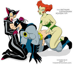 00s 2000s 2007 all_fours anal anal_sex batman batman_(series) bent_over bruce_wayne catwoman catwoman_(the_batman) dc_comics dickgirl doggy_style female femdom from_behind futa_on_male futadom futanari green_penis green_skin icemanblue insertion intersex interspecies male penis poison_ivy red_hair selina_kyle sex testicles the_batman threesome