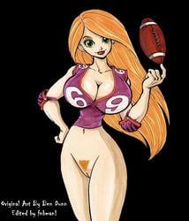 alternate_breast_size ben_dunn bottomless disney female female_only fnbman human kim_possible kimberly_ann_possible pussy solo tagme