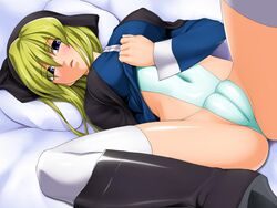 ass blonde_hair blue_eyes boots goeniko goenitz king_of_fighters midnight_bliss snk spread_legs