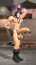 2016 3d ass erection gay huge_cock male muscle penis pyro scout source_filmmaker team_fortress team_fortress_2 yuri_mitsu_(artist)