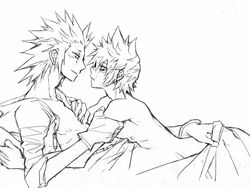 axel kingdom_hearts male male_only multiple_males nobody_(kingdom_hearts) roxas tagme yaoi