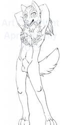 alpha_and_omega anthro apricot_jelly furry humphrey lineart linework tagme wip work_in_progress