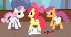 apple_bloom_(mlp) cutie_mark_crusaders friendship_is_magic my_little_pony scootaloo_(mlp) smooth_skin sweetie_belle_(mlp) tecraudio what