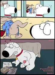 anthro brian_griffin canine comic crossover dog domestic_dog family_guy furry johnofe male_only marsupial nickelodeon rocko rocko's_modern_life wallaby white_body white_fur