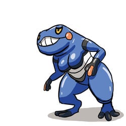 blue_skin breasts colored croagunk female female_only nude pokémon_(species) pokemon solo standing tagme