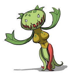 anthro breasts carnivine colored female female_only nude pokémon_(species) pokemon solo standing tagme