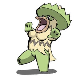 colored female female_only ludicolo on_one_foot open_mouth pokémon_(species) pokemon pokemon_(species) solo standing tagme