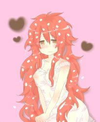 1girls blush cute female female_only flaky_(htf) happy_tree_friends long_hair navel nipples red_hair solo tagme