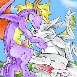 chibisuke crossover dragon dragon_drive penis spyro spyro_the_dragon tagme yaoi