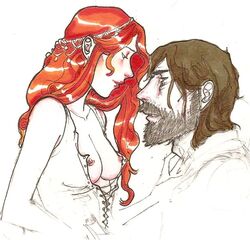 a_song_of_ice_and_fire literature male sandor_clegane sansa_stark tagme