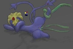 color female lying nude on_side pokemon raised_leg tagme tentacle uxie vulva