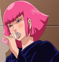 artist_request censored female gundam haman_karn penis pink_hair tagme zeta_gundam