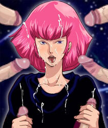 artist_request censored female gundam haman_karn penis pink_hair tagme zeta_gundam