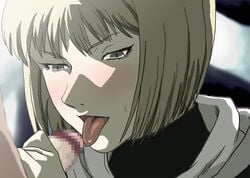 blush censored clare_(claymore) claymore handjob penis tagme