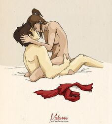 1boy 1girls avatar_legends breasts dark-skinned_female dark_skin female girl_on_top human interracial korra mako male male/female small_breasts straight straight_hair sx2 the_avatar the_legend_of_korra uncensored water_tribe