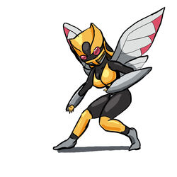 anthro colored female female_only ninjask pokémon_(species) pokemon pokemon_(species) solo standing tagme wings