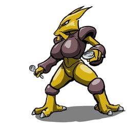 2008 alakazam anthro breasts color female female_only holding nintendo oniontrain pokemon solo spoon standing tagme