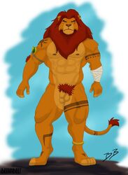 anthro anthrofied bb beijinbeef disney leonine lion male male_only mufasa penis solo tagme tarolyon the_lion_king