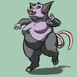 anthro breasts colored fat female female_only grumpig nude overweight pokémon_(species) pokemon pokemon_(species) slightly_chubby solo standing tagme tail