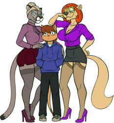 1boy 2024 2girls age_difference anthro anthro_on_anthro arms_bent beauty_mark bedroom_eyes big_breasts big_glasses biped black_bottomwear black_clothing black_ears black_eyebrows black_eyelashes black_eyewear black_glasses black_nose black_pants black_skirt blonde_hair blue_clothing blue_eyes blue_hoodie blue_topwear blush blush_lines bottomwear breasts brown_body brown_eyes brown_fur brown_hair brown_nose cheek_tuft chin_tuft cleavage closed_smile clothed clothed_anthro clothed_female clothed_male clothing collarbone color_edit colored cougar countershade_fur countershade_snout countershading counting_cougar curled_hair curvy_figure dark_ears digital_drawing_(artwork) digital_media_(artwork) dipstick_tail domestic_cat dress_shirt eyebrows eyelashes eyewear facial_tuft fan_character felid feline felis female fingers footwear freckles freckles_on_face fully_clothed fully_clothed_anthro fully_clothed_female fully_clothed_male fur fur_tuft glasses green_eyes grey_body grey_clothing grey_footwear grey_fur grey_inner_ear grey_shoes grey_tail group hair hair_bun hand_on_another's_shoulder hand_on_shoulder hands_in_both_pockets hi_res high_heels hoodie inner_ear_fluff intraspecies josh_kass larger_female legwear looking_at_another looking_at_partner looking_at_viewer looking_down looking_down_at_partner male male/female mammal markings mature_anthro mature_female milf mouth_closed multicolored_body multicolored_fur narrowed_eyes nickelodeon nipple_outline older_female orange_body orange_ears orange_fur orange_hair orange_inner_ear_fluff orange_nose orange_tail pants pink_clothing pink_footwear pink_shoes pose prick_ears pumala_mirabelle_(callmewritefag) purple_clothing purple_dress_shirt purple_footwear purple_high_heels purple_shirt purple_shoes purple_topwear red_bottomwear red_clothing red_skirt redout rolled_up_sleeves seductive shirt shocked shoes short_hair simple_background size_difference skirt smaller_male smile smiling_at_partner snout standing stockings straight_legs sweater t.u.f.f._puppy tail tail_markings tan_body tan_breasts tan_ears tan_fur tan_inner_ear tan_inner_ear_fluff tan_tail teenager thick_thighs third-party_edit topwear trio tuft white_background white_body white_countershading white_fur white_inner_ear_fluff wide_eyed wide_hips yellow_eyewear yellow_glasses young young_anthro young_male younger_male