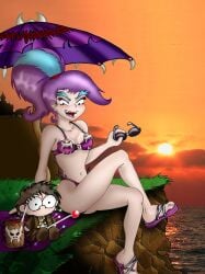 bikini fanart purple_hair shreeky