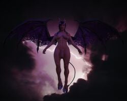 1futa 3d 3d_(artwork) black_hair daz3d daz_3d daz_studio demon demon_girl demon_horns demon_tail demon_wings dick dickgirl flying futa_only futanari futanari glowing glowing_eyes hooves huge_cock jordanja monster_girl penis purple_eyes succubus succubus_horns succubus_tail succubus_wings wings