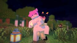 1boy 1girls 3d big_breasts big_penis blush completely_nude completely_nude_female mine-imator minecraft mizuki_(mymizukid) naked penis pink_ears pink_eyes pink_hair pussy pussy_juice sex tagme tainsfw0824