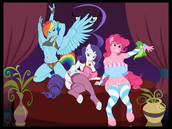 artist_logo friendship_is_magic my_little_pony pinkie_pie_(mlp) rainbow_dash_(mlp) rarity_(mlp) smooth_skin tyelle tyelle_niko