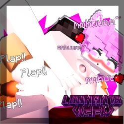 1boy 1girls 3d big_breasts big_penis blush completely_nude completely_nude_female lounan18 mine-imator minecraft mizuki_(mymizukid) naked penis pink_ears pink_eyes pink_hair pussy pussy_juice sex tagme