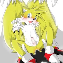 anthro buggery color fox fur furry furry_tail ketzio11 male male_only multiple_males multiple_tails shadow_the_hedgehog sonic_(series) tail tails yaoi