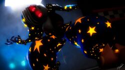 3d 3d_(artwork) animatronic animatronic_female animatronic_girl big_breasts blue_body daycare_attendant_(fnaf) five_nights_at_freddy's five_nights_at_freddy's:_security_breach fnaf moondrop pink_nipples red_eyes robot robot_girl robot_humanoid scottgames sfm socialistmeowth source_filmmaker two_tone_body white_body