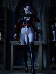 1futa 3d 3d_(artwork) black_hair blood blood_on_face cock daz3d daz_3d daz_studio dick dickgirl fangs fantasy futa_only futanari futanari futanari_vampire high_heel_boots high_heels jordanja knee_boots medieval monster_girl rapier sword vampire vampire_girl veiny_penis