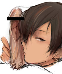 gay kazuma_ikezawa penis_on_face summer_wars tagme yaoi