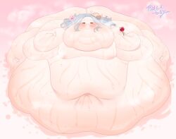 big_belly blob eri_(my_hero_academia) fat fat_female fat_fetish grey_hair morbidly_obese morbidly_obese_female my_hero_academia obese obese_female petting petting_head sweat sweating sweaty sweaty_body ussbbw