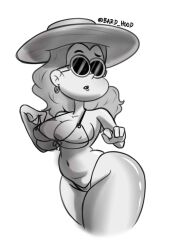 1milf bard_hood big_breasts big_breasts bikini black_and_white curvy_female frida_puga_casagrande latina_milf mature_female mature_woman milf rogueartlove the_casagrandes the_loud_house voluptuous_female