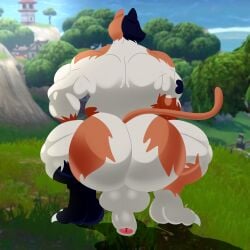 absurd_res anthro ass big_butt big_feet big_penis broly_culo crouching domestic_cat epic_games feet felid feline felis flaccid foreskin fortnite genitals hi_res huge_butt humanoid male male_only mammal meowscles_(fortnite) musclegut muscular penis possbooty presenting presenting_hindquarters solo thick_thighs