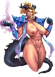 abs athletic_female big_breasts dragon dragon_girl virgoart1509