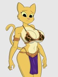 1girls 2020s 2024 4_fingers anthro armlet belly_dancer belly_dancer_outfit bethesda_softworks big_breasts big_eyes bikini bikini_top biped black_eyebrows black_eyelashes black_eyes bottomwear breasts bulging_breasts cheek_tuft clothed clothed_anthro clothed_female clothing cosplay countershade_fur countershade_torso countershading crossover crossover_cosplay digital_drawing_(artwork) digital_media_(artwork) eyebrows eyelashes facial_tuft felid female female_anthro female_only fingers fur fur_tuft glistening glistening_jewelry grey_background harem_girl harem_outfit hi_res huge_breasts jewelry kascz katia_managan khajiit legs_together loincloth long_taglist looking_at_self looking_down looking_down_at_self mammal mouth_closed multicolored_body multicolored_fur navel pink_nose portrait prequel_adventure prick_ears purple_bottomwear purple_clothing purple_loincloth simple_background skimpy skimpy_bikini skimpy_swimwear slave slave_bikini slave_leia_(cosplay) slave_leia_costume slave_outfit slavegirl solo solo_female standing star_wars swimwear tail tan_body tan_breasts tan_countershading tan_fur the_elder_scrolls thick_thighs thin_eyebrows three-quarter_portrait three-quarter_view too_many_tags tuft two_tone_body two_tone_fur webcomic wide_hips yellow_body yellow_ears yellow_fur yellow_sclera yellow_tail