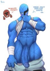 big_penis blue_skin ducfrenzy humanoid male male_only mr._frenzy muscular pokémon_(species) pokemon sawk throh