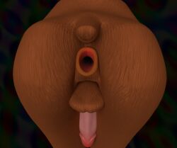 3d_(artwork) all_fours anus ass backsack balls bear blender_(software) blender_cycles digital_media_(artwork) erection faceless faceless_character faceless_feral faceless_male feral fur gaping gaping_anus genitals gradient_penis male mammal nude oksobasically penis penis_tuck presenting presenting_anus presenting_hindquarters solo tail