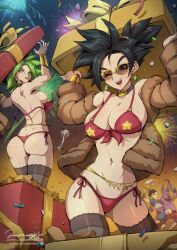 2023 2boys 2girls ass base_form_kefla big_ass big_breasts black_hair blue_eyes blush bra brown-tinted_eyewear cabba champa collar color dragon_ball dragon_ball_super drink eye_closed female female_focus fusion gift glasses god_of_destruction green_hair hi_res jammeryx jewelry kefla large_breasts legendary_super_saiyan long_hair looking_at_viewer male nipples nipples_visible_through_clothing open_mouth panties potara_earrings ribbon sunglasses super_saiyan super_saiyan_2 tagme thick_thighs tinted_eyewear underwear undressing universe_6 universe_6/universe_7 universe_6_girls