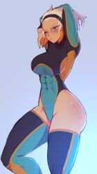 abs big_ass big_breasts blonde_female brawlhalla eirlys female female_only petra_(brawlhalla)