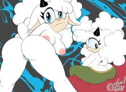 1girls ass breasts lanolin_the_sheep needarefill77 nipples pussy sheep sonic_(series)